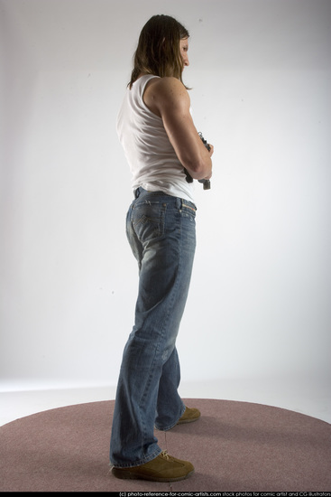 Man Young Muscular White Holding Standing poses Casual