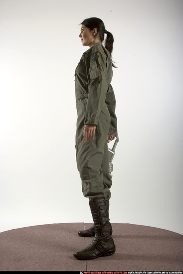 Woman Adult Athletic White Martial art Standing poses Army