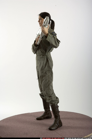 Woman Adult Athletic White Martial art Standing poses Army