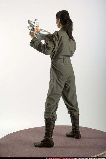 Woman Adult Athletic White Martial art Standing poses Army