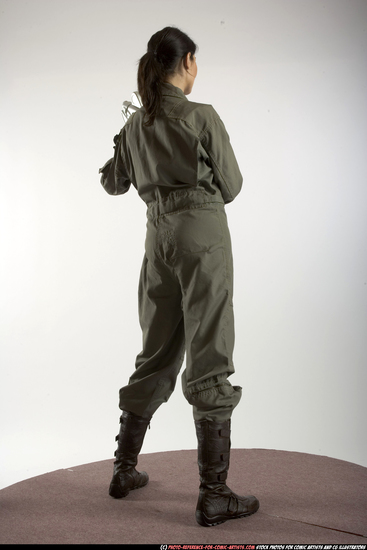 Woman Adult Athletic White Martial art Standing poses Army