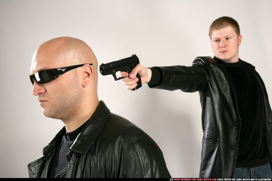 Adult Athletic White Fighting with gun Execution Coat Men