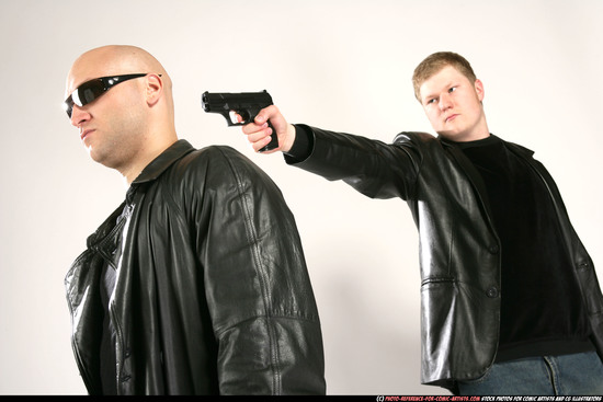 Adult Athletic White Fighting with gun Execution Coat Men