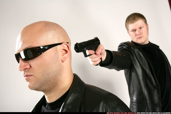 Adult Athletic White Fighting with gun Execution Coat Men