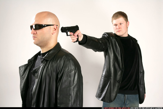 Adult Athletic White Fighting with gun Execution Coat Men