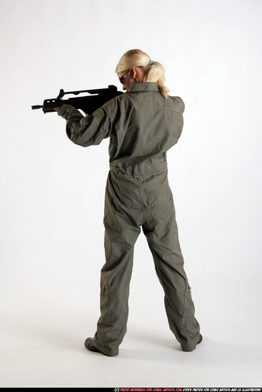 Woman Adult Athletic White Martial art Standing poses Army