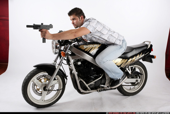 Man Adult Average White Riding a bike Moving poses Casual