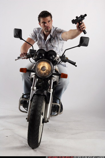 Man Adult Average White Riding a bike Moving poses Casual