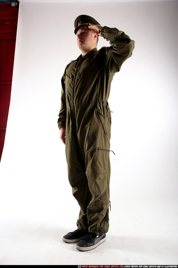 Man Young Average White Martial art Standing poses Army