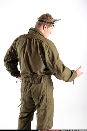 Man Adult Average White Neutral Standing poses Army