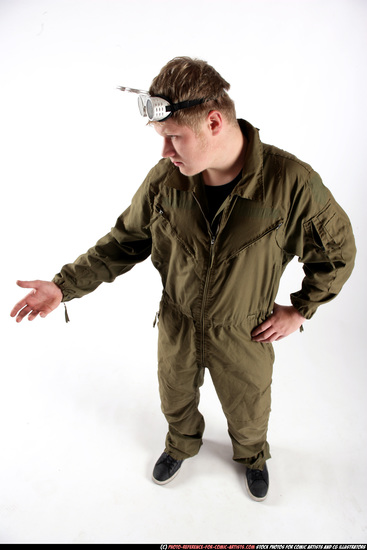 Man Adult Average White Neutral Standing poses Army