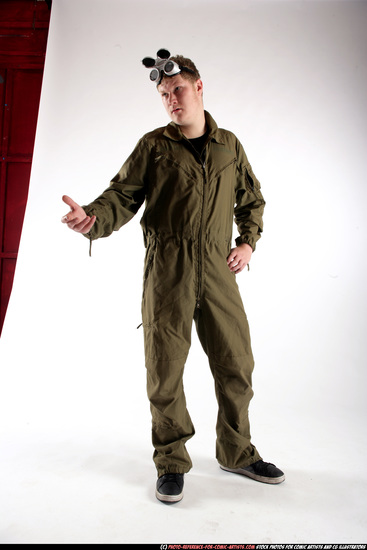 Man Adult Average White Neutral Standing poses Army