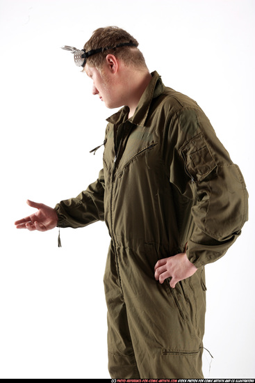 Man Adult Average White Neutral Standing poses Army