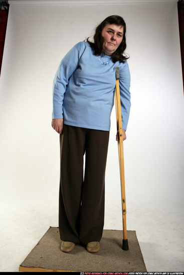 Woman Old Chubby White Daily activities Standing poses Casual