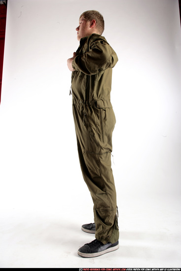 Man Young Average White Neutral Standing poses Army