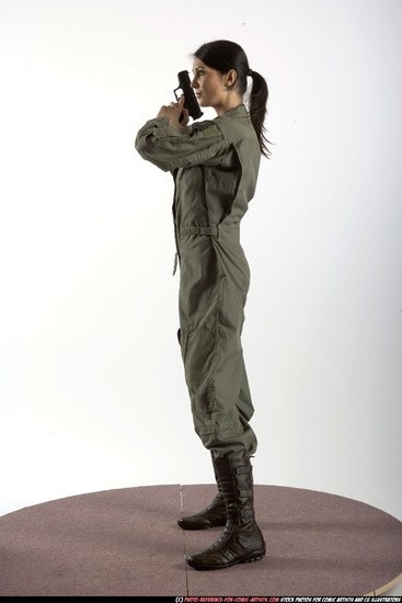 Woman Adult Athletic White Martial art Standing poses Army