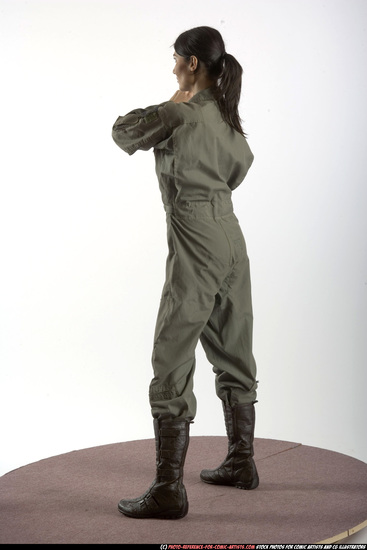 Woman Adult Athletic White Martial art Standing poses Army