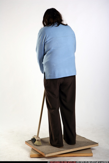 Woman Old Chubby White Daily activities Standing poses Casual