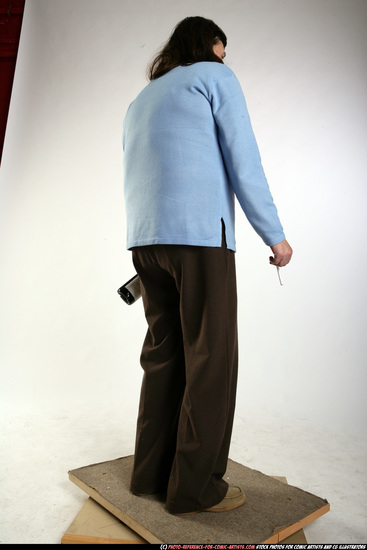 Woman Old Chubby White Daily activities Standing poses Casual