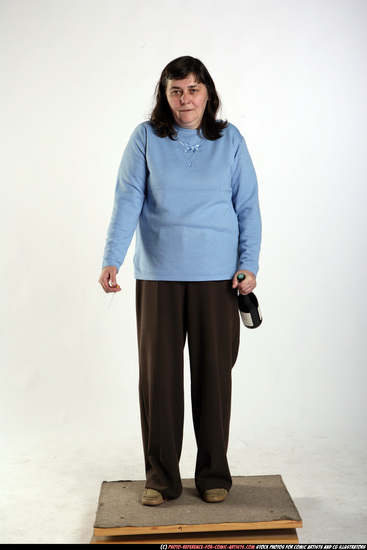 Woman Old Chubby White Daily activities Standing poses Casual