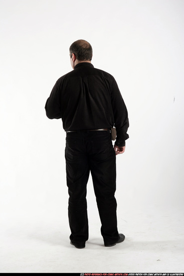 Man Old Chubby White Martial art Standing poses Casual