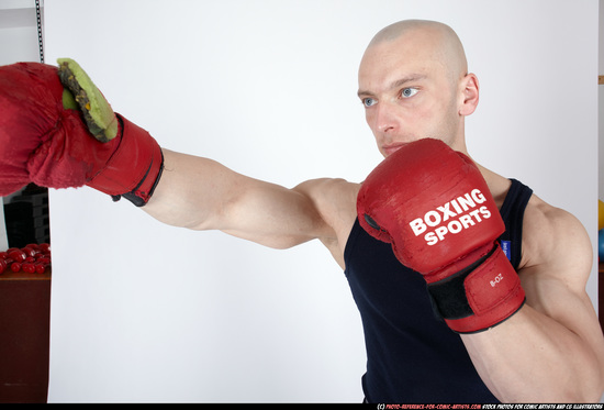 Man Adult Muscular White Fist fight Sitting poses Casual