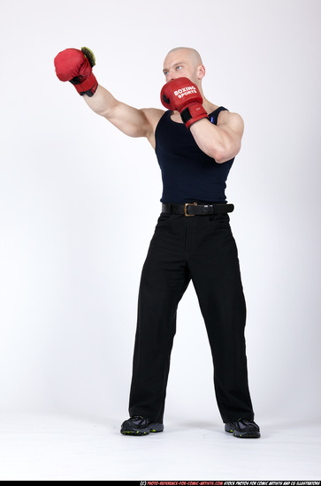 Man Adult Muscular White Fist fight Sitting poses Casual