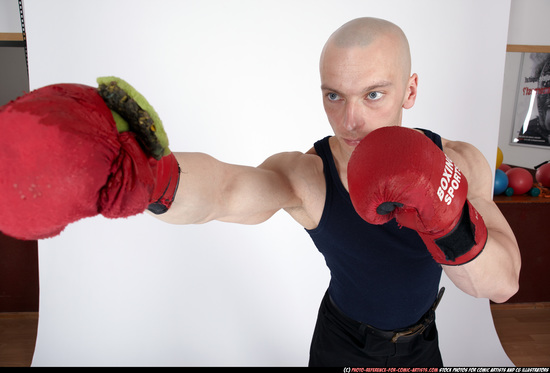 Man Adult Muscular White Fist fight Sitting poses Casual