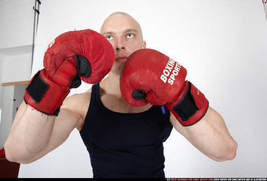 Man Adult Muscular White Fist fight Sitting poses Casual