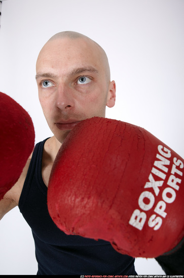 Man Adult Muscular White Fist fight Sitting poses Casual