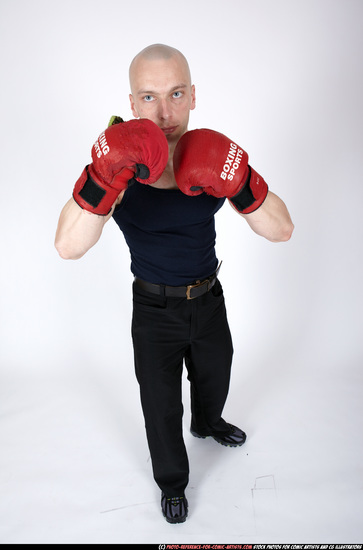 Man Adult Muscular White Fist fight Sitting poses Casual