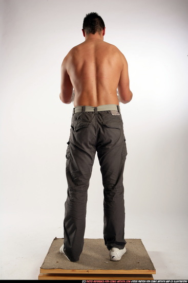 Man Adult Athletic White Daily activities Standing poses Pants