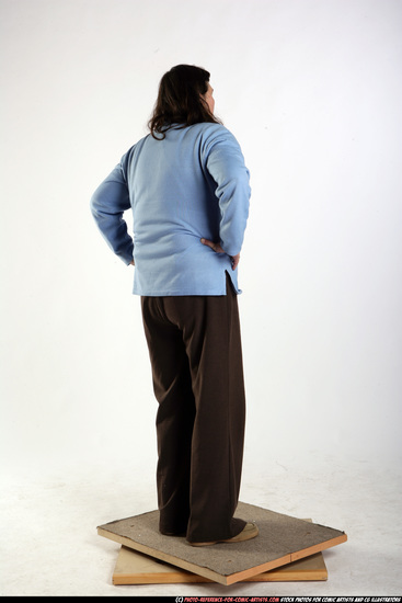 Woman Old Chubby White Martial art Standing poses Casual