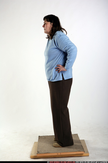 Woman Old Chubby White Martial art Standing poses Casual