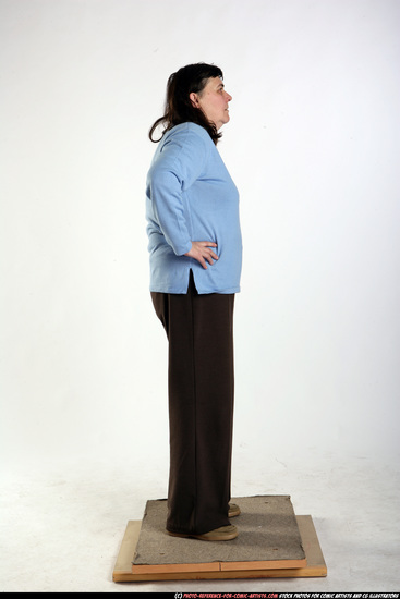 Woman Old Chubby White Martial art Standing poses Casual