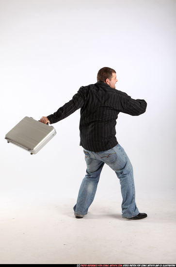 Man Adult Chubby White Throwing Standing poses Casual