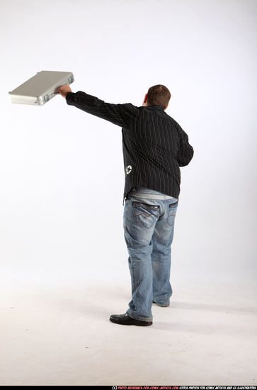 Man Adult Chubby White Throwing Standing poses Casual