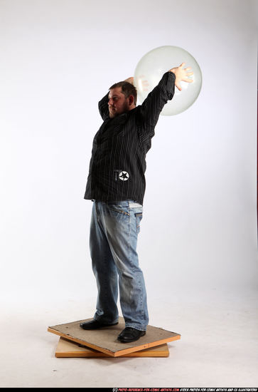 Man Adult Chubby White Throwing Standing poses Casual