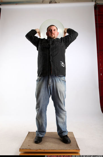 Man Adult Chubby White Throwing Standing poses Casual