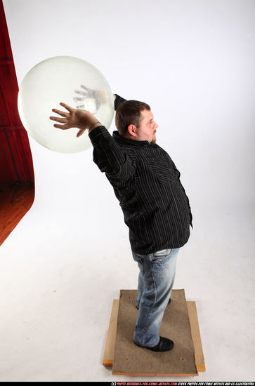 Man Adult Chubby White Throwing Standing poses Casual