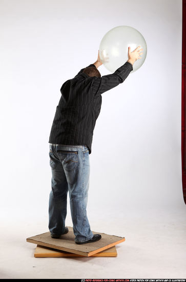 Man Adult Chubby White Throwing Standing poses Casual