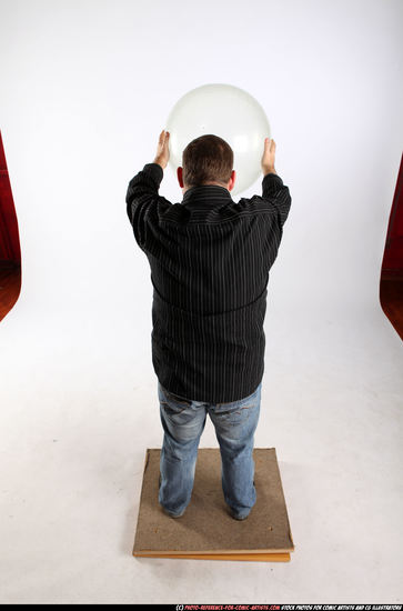 Man Adult Chubby White Throwing Standing poses Casual