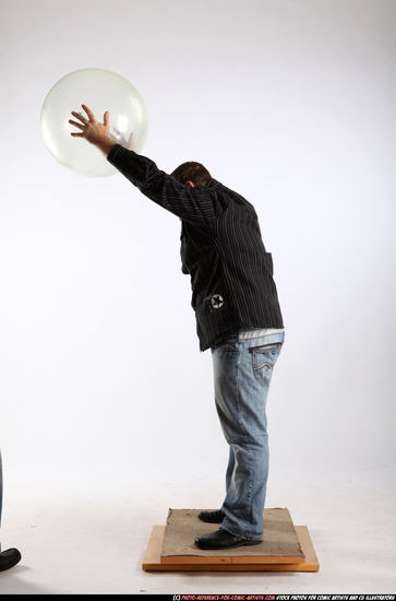 Man Adult Chubby White Throwing Standing poses Casual