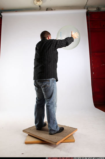 Man Adult Chubby White Throwing Standing poses Casual