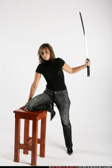 Woman Adult Athletic White Martial art Standing poses Casual