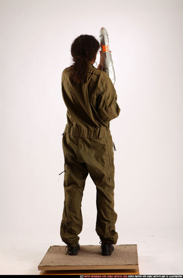 Woman Young Athletic Black Martial art Standing poses Army