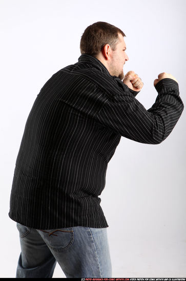 Man Adult Chubby White Fist fight Standing poses Casual