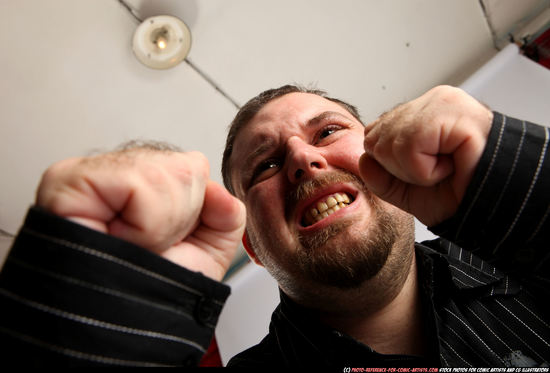 Man Adult Chubby White Fist fight Standing poses Casual