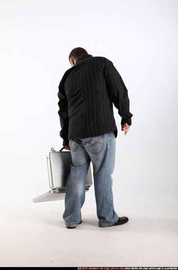 Man Adult Chubby White Carrying Standing poses Casual