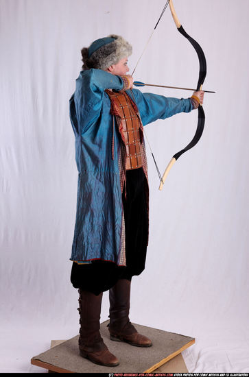 Woman Adult Average White Fighting with bow Standing poses Army